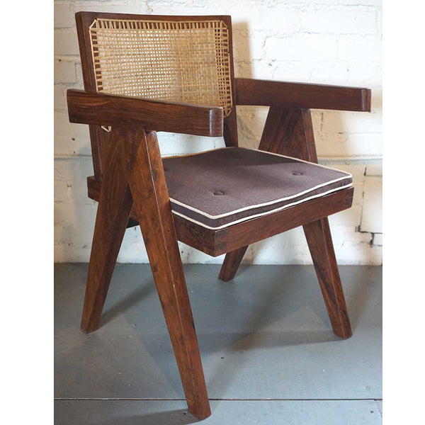 Assembled Set of Two PIERRE JEANNERET Teak Conference Chairs from Chandigarh, India