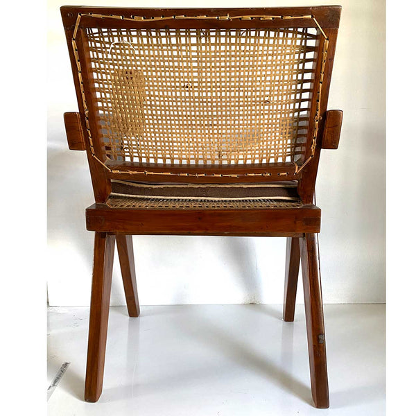 Vintage PIERRE JEANNERET Teak Conference Chair from Chandigarh, India