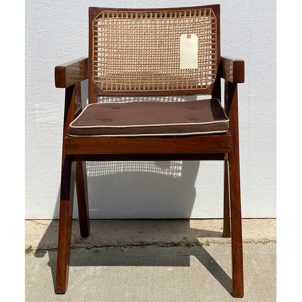 Vintage PIERRE JEANNERET Teak Conference Chair from Chandigarh, India