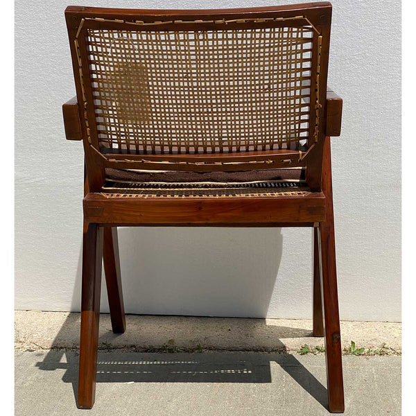 Vintage PIERRE JEANNERET Teak Conference Chair from Chandigarh, India