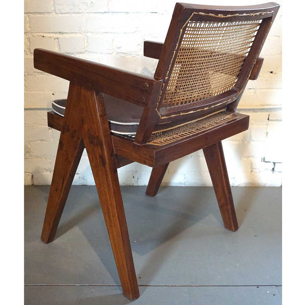 Vintage PIERRE JEANNERET Teak Conference Chair from Chandigarh, India