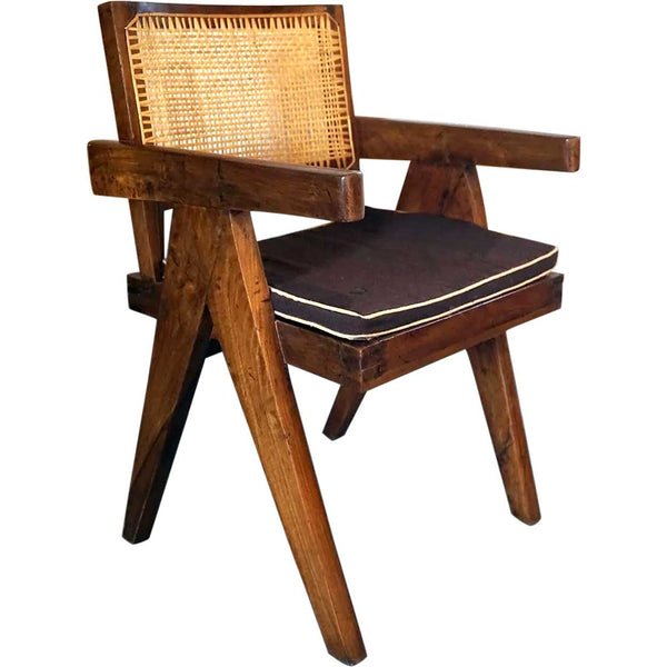 Assembled Set of Two PIERRE JEANNERET Teak Conference Chairs from Chandigarh, India