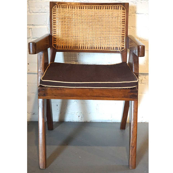 Assembled Set of Two PIERRE JEANNERET Teak Conference Chairs from Chandigarh, India