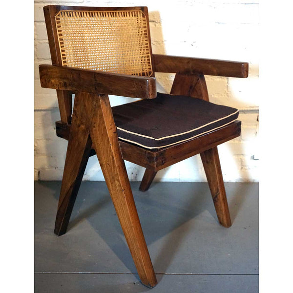 Assembled Set of Two PIERRE JEANNERET Teak Conference Chairs from Chandigarh, India