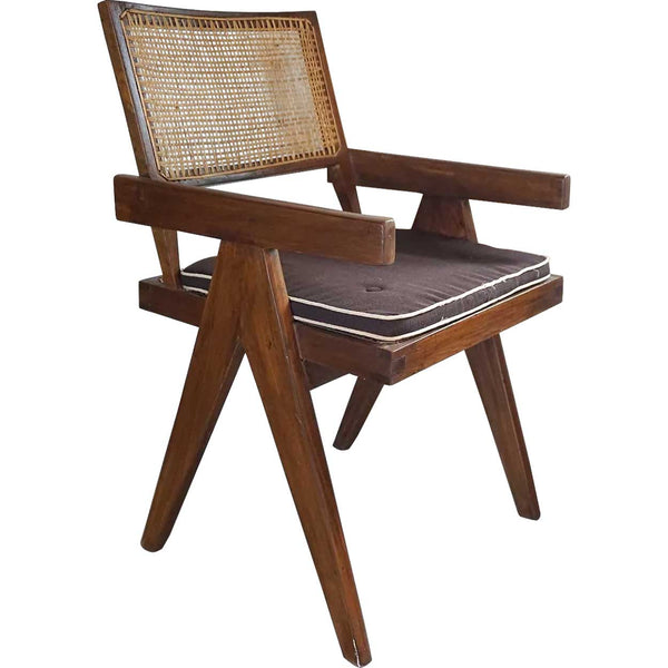 Assembled Set of Two Vintage PIERRE JEANNERET Teak Conference Chairs from Chandigarh, India