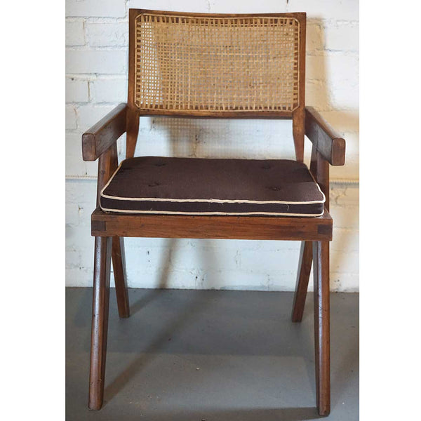 Assembled Set of Two Vintage PIERRE JEANNERET Teak Conference Chairs from Chandigarh, India