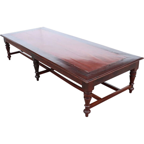 Large Anglo Indian Rosewood and Mahogany Bench/Low Table