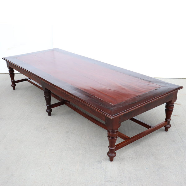 Large Anglo Indian Rosewood and Mahogany Bench/Low Table