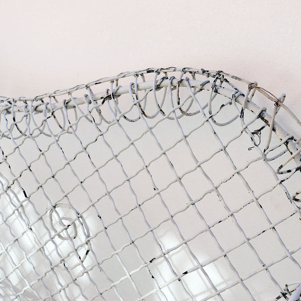 Small Victorian White Painted Iron Wire Garden Bench