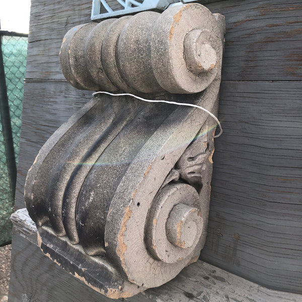 Neoclassical Terracotta Scrolled Architectural Corbel