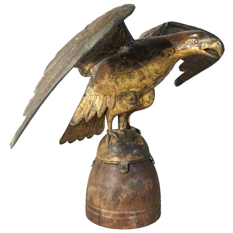 American Gilt Copper Molded Spread-Wing Eagle Weathervane