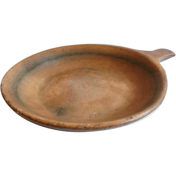 Large Indian Marble Marble Chapati Dough Bowl with Handle