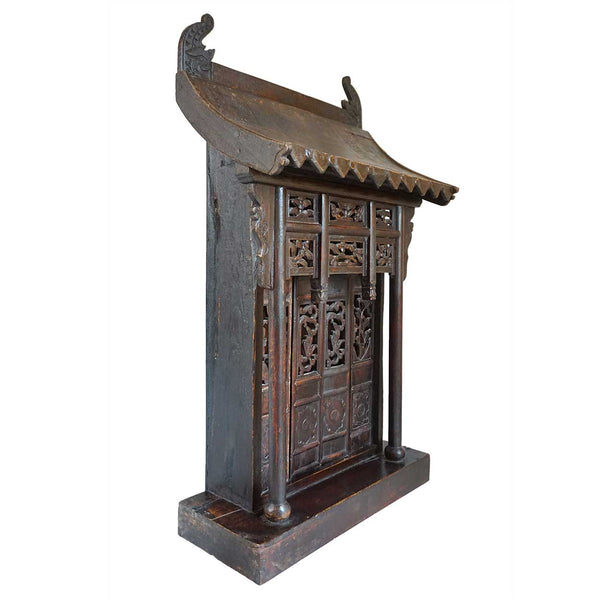 Chinese Shanxi Province Poplar Buddhist Shrine or Tablet House