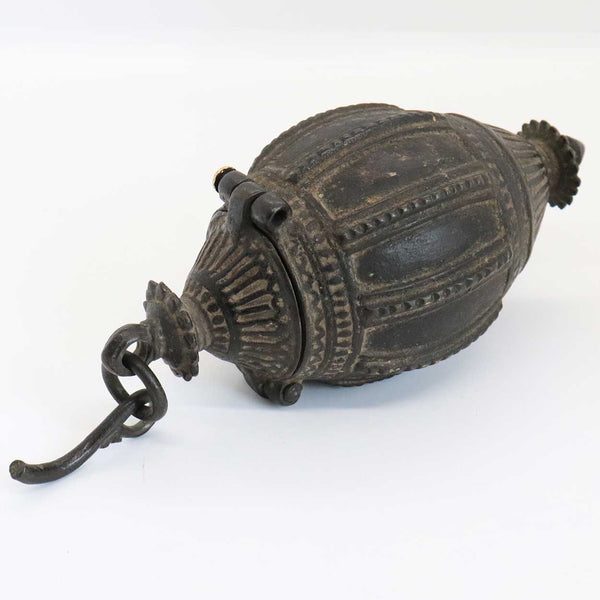 Small Indian Orissa Cast Bronze Dhokra Work Betel Nut Container
