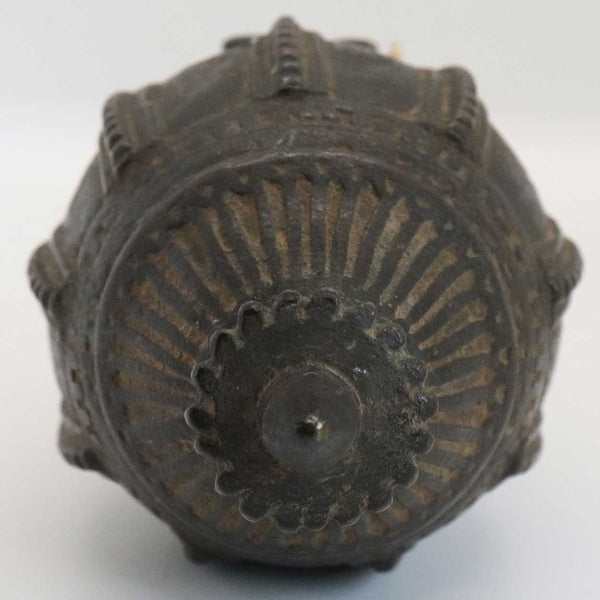 Small Indian Orissa Cast Bronze Dhokra Work Betel Nut Container
