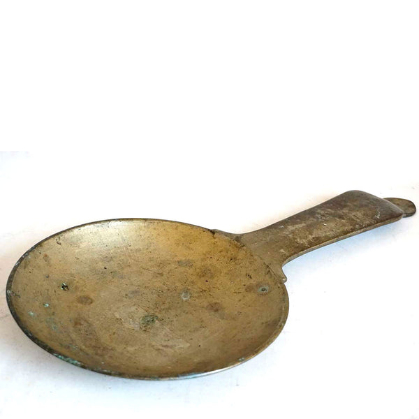 Large Indian Patinated Bronze Tawa Cooking Pan