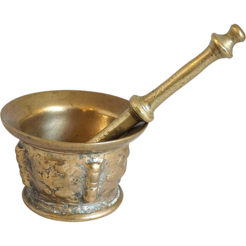 Spanish Renaissance Bronze Mortar and Pestle