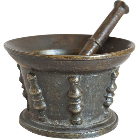 Early Spanish Renaissance Bronze Mortar and Pestle