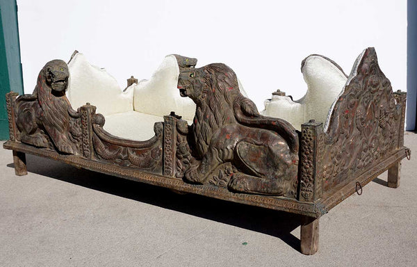 Indian Lucknow Repousse Copper Royal Howdah Elephant Seat