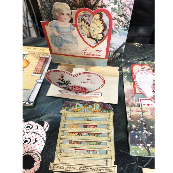 Collection of 13 Vintage Valentine Cards