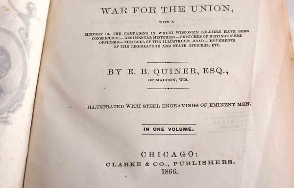 Book: The Military History of Wisconsin by Edwin Bentley Quiner