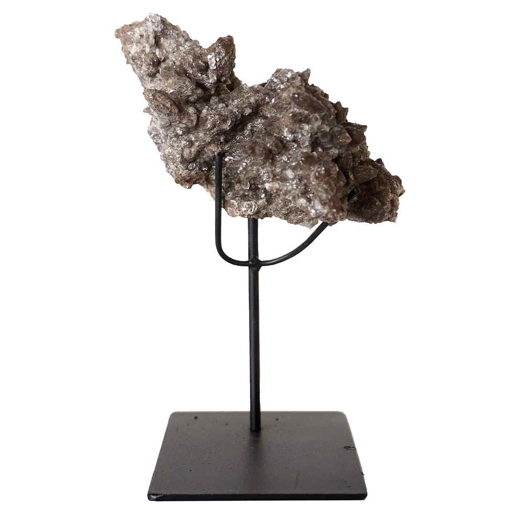 Metal Rocks Small Small Crystal Rock Specimen with Custom Iron Stand