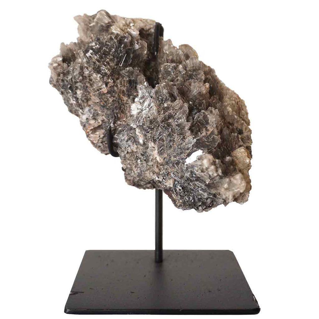 Metal Rocks Small Small Crystal Rock Specimen with Custom Iron Stand