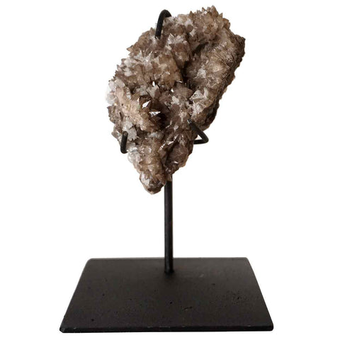 Small Crystal Rock Specimen with Custom Iron Stand