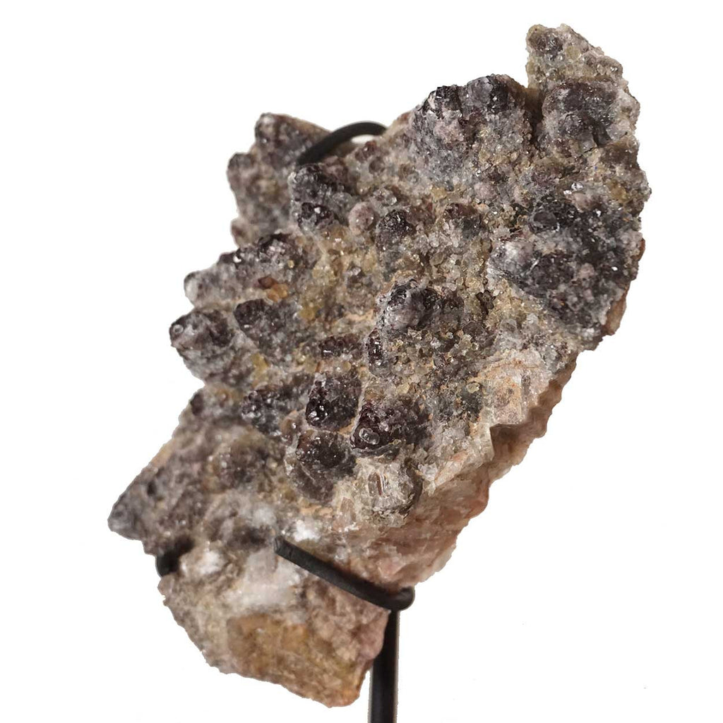 Metal Rocks Small Small Crystal Rock Specimen with Custom Iron Stand