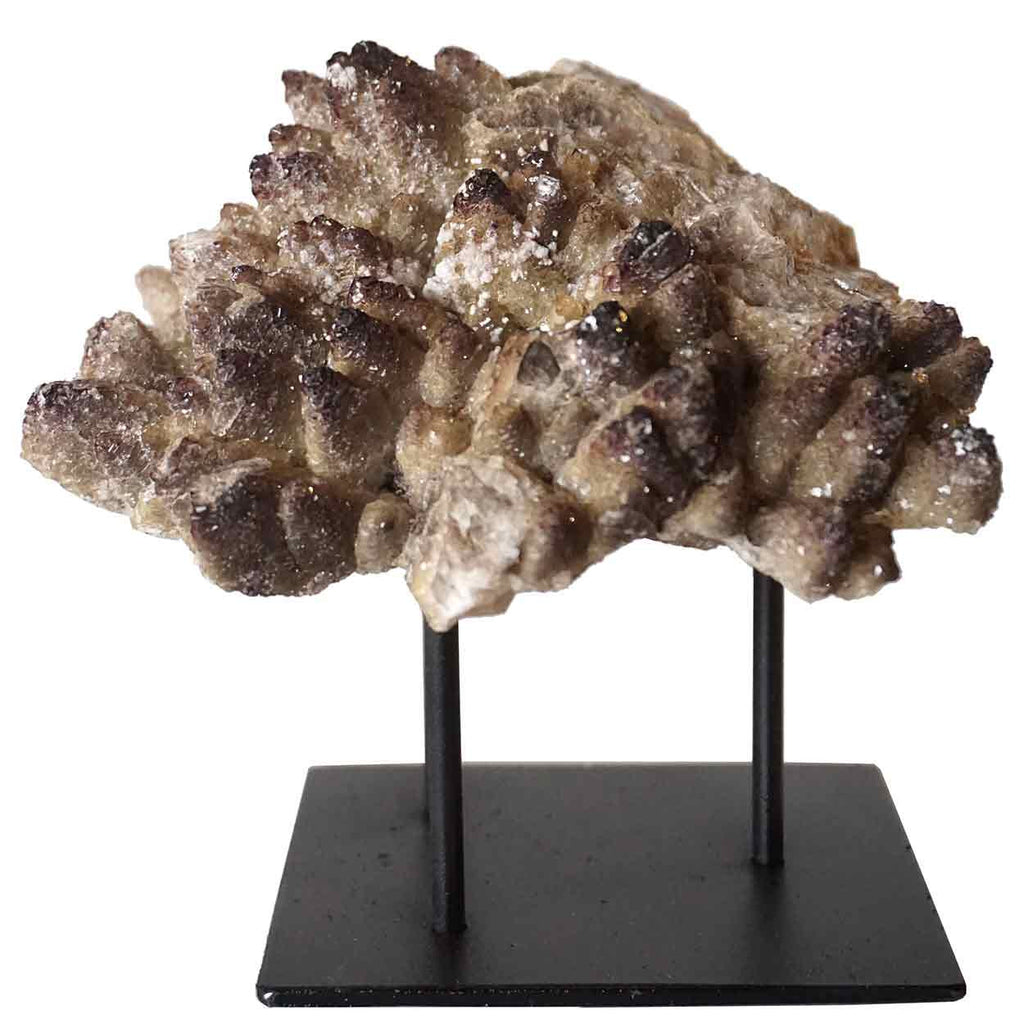 Metal Rocks Small Small Crystal Rock Specimen with Custom Iron Stand