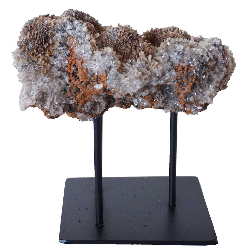 Metal Rocks Small Small Crystal Rock Specimen with Custom Iron Stand