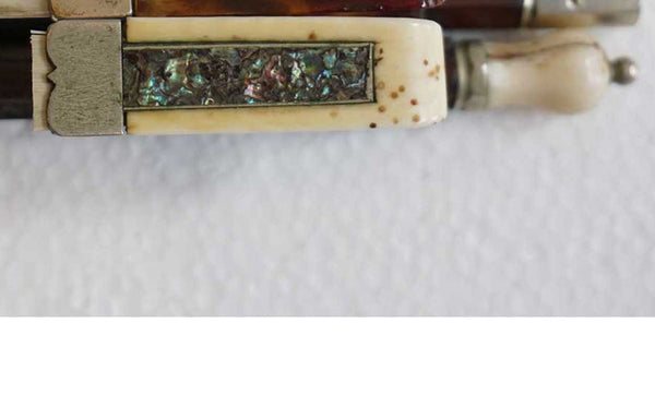 German Bone and Mother of Pearl Violin Bow