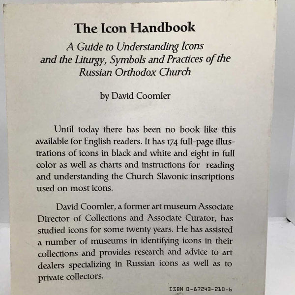 Russian Art History Book: The Icon Handbook by David Coomler