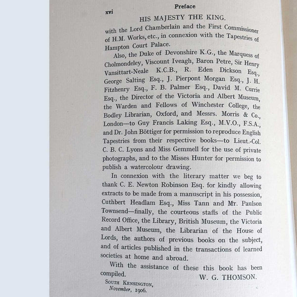 Book: A History of Tapestry, from the Earliest Times until the Present Day by W.G. Thomson