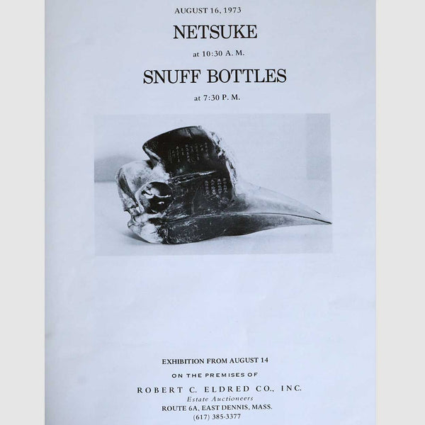 Vintage American Auction Catalog Book: Nestuke Snuff Bottles