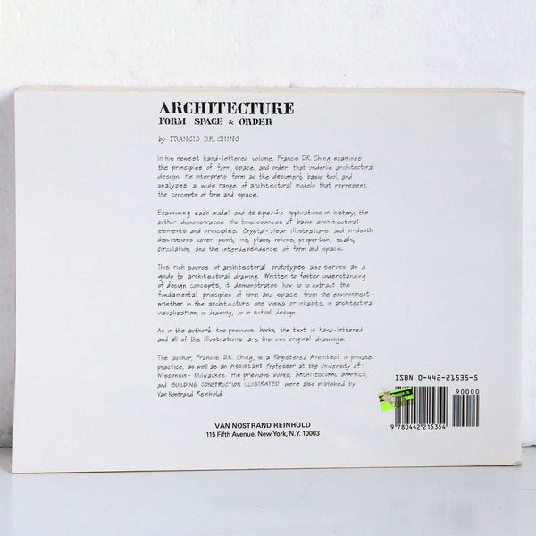 Book: Architecture: Form • Space & Order by Francis D. K. Ching