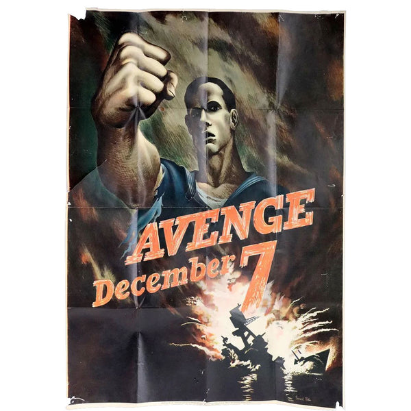 American BERNARD PERLIN World War II Offset Lithograph Poster, Avenge December 7