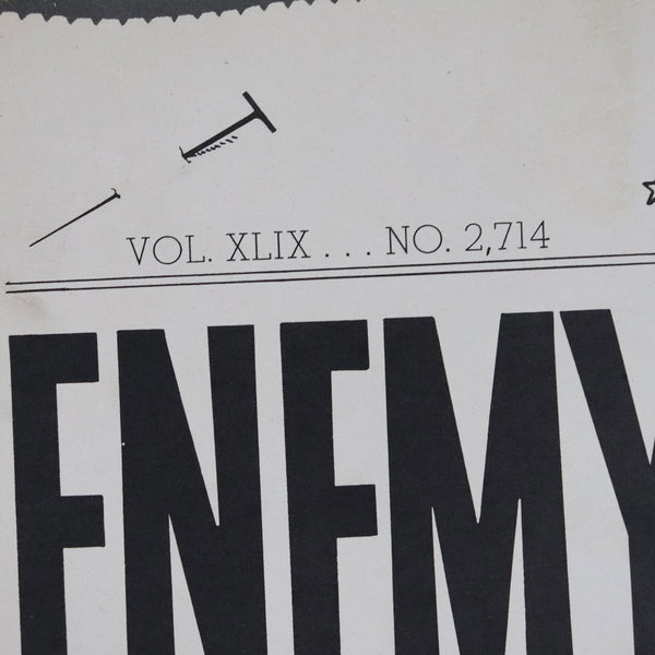 American JOHN FALTER World War II Propaganda Offset Lithograph Poster, Enemy Gains in Shipyard Battle!