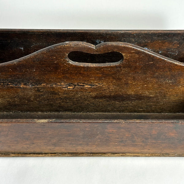 English Victorian Oak Two-Slot Cutlery Tray