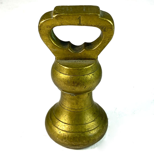 Set of Six English W & T Avery Brass Graduated Bell Scale Weights