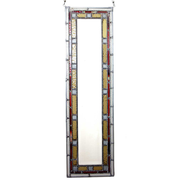 English Victorian Stained, Leaded and Beveled Glass Window