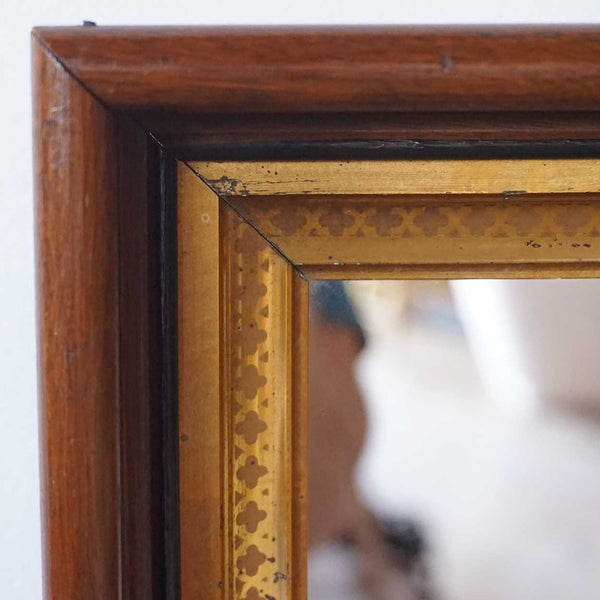 Small American Victorian Parcel Gilt Walnut Mirror