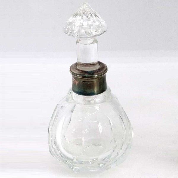 American Faceted Cut Glass Perfume Flacon Bottle
