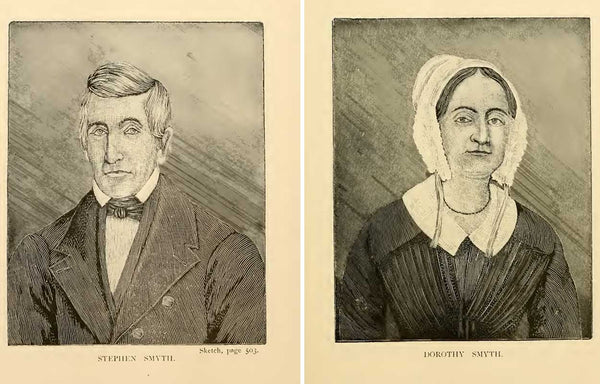 JACOB BAILEY MOORE New England Folk Art Pastel Portraits of Stephen and Dorothy (Dolly) Smyth