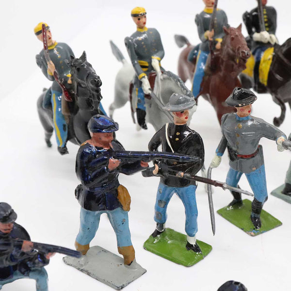 23 English Johillco and Britains Painted Cast Lead American Civil War Toy Soldiers