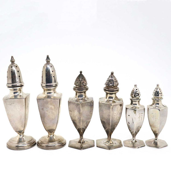 Collection of Six American Sterling Silver Salt and Pepper Shakers