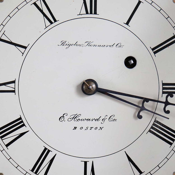 American E. Howard & Co. for Bigelow Kennard Co. Mahogany and Eglomise Glass Banjo Clock