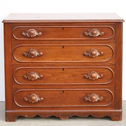 Small American Victorian Four-Drawer Chest of Drawers