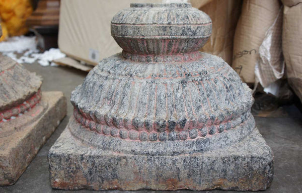 Pair of Early South Indian Granite Architectural Pillar Bases