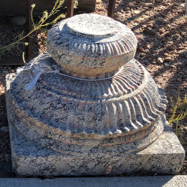 Pair of Early South Indian Granite Architectural Pillar Bases
